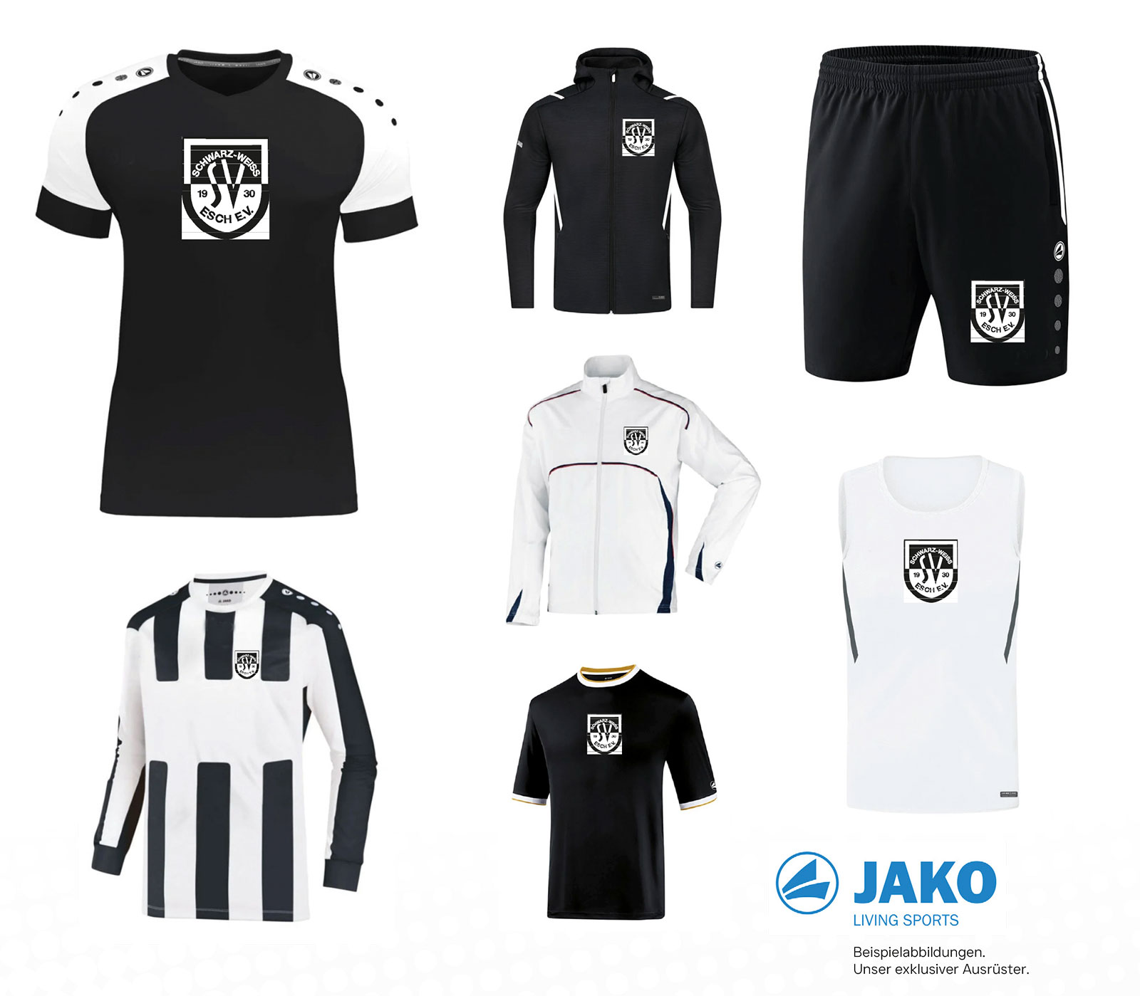 Sportbekleidung mit Sponsorenlogos