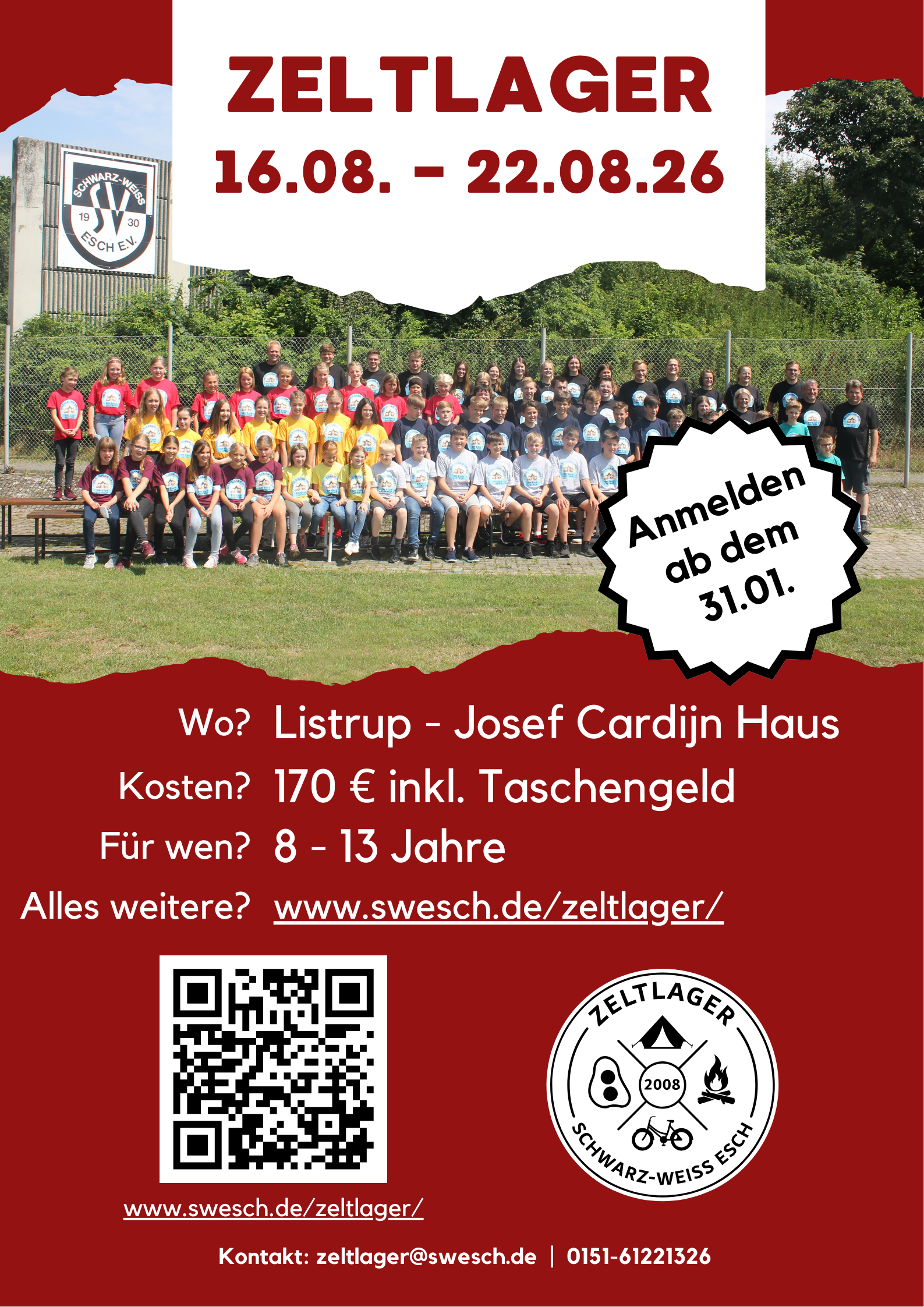 Plakat für das Zeltlager 2026